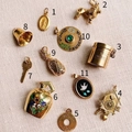 Vintage 18K gold plated charms featuring enamel details and intricate engraved pendants - Vintage Religious Icon Pendant Only (Without Chain) / Gold