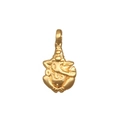 Religious Ganesha pendant in matte 18K gold plated stainless steel for necklaces - Ganesha Pendant