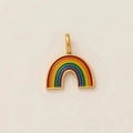 Ciondolo arcobaleno in acciaio inossidabile placcato oro 18K per gioielli - Ciondolo Arcobaleno Stretto (Pendant Only)