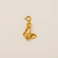 18K gold plated butterfly charm with spring clasp for DIY jewelry making and crafts - Gold Butterfly Pendant
