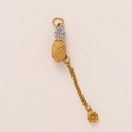 Pineapple Halloween pendant in two-tone gold and silver finish with 18K plating - Pineapple