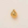 Hammered texture 18K gold plated sphere pendant with polished hanging ring for jewelry DIY - Hammered Golf Style