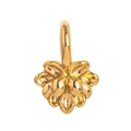 Exquisite 18K gold-plated whisk pendant with a polished finish and thick bail - Lotus Petal Pendant Only (Without Chain)