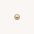 Variante de bague soleil dorée avec centre poli et zircons étincelants de haute qualité - Charm Soleil