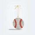 Ciondolo da baseball scintillante con cristalli rossi e finitura in oro 18 carati - Ciondolo Pallina da Golf