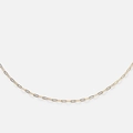 Collier chaîne trombone plaqué or 18k avec design de pendentif médaillon évidé - Chaîne trombone