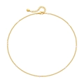 Bohemian choker ketting met 18K vergulding en kleine roze kralen op een witte achtergrond - 18K / Roze Kralendecoratie (KN0178-2)