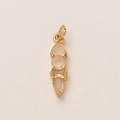 Pendentif vertical doré avec quatre pierres de zircone facettées sur un support plaqué or 18K - Octobre