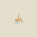 Exquisite gold and silver rainbow cloud pendant DIY accessory for jewelry making - Rainbow