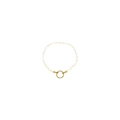 Collar de perlas de agua dulce irregulares con cierre de resorte redondo bañado en oro 18K - Pulsera de Cierre de Perla