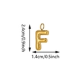 Golden balloon letter F charm in a polished finish for bags and backpack decor - Letter F Pendant