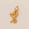 Pendentif ange Cupidon doré avec ailes détaillées pour colliers et bijoux DIY - Pendentif Ange