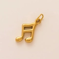 Pendentif note de musique doré poli avec double croche pour création de bijoux - Double Croche / Or