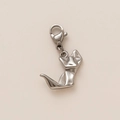 Origami-Fuchs-Anhänger in Silber-Finish mit Karabinerverschluss für Halsketten - Fox Pendant Only (Without Chain)