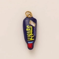 Détail du pendentif en émail bleu avec boucle dorée et lettrage Halibo - Pendentif Tube de Pâte Bleu Foncé 7