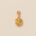 Detailed 18K gold plated Ganesha pendant with 3D carving and polished finish - Ganesha Pendant