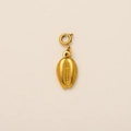 Détail d'un pendentif en coquillage plaqué or 18K avec fermoir à ressort rond - Pendentif Petit Coquillage