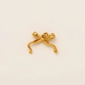 Pendentif nœud doré avec détail cœur, accessoire de bijouterie poli pour colliers - Pendentif Nœud Papillon