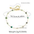 Detaillierte Größenangaben für das Naturstein-Armband mit hochwertiger 18K Vergoldung - Dreifarbige Steinperlen (KB0382)
