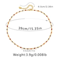 Tabella taglie dettagliata per collana con perline con lunghezza di 39cm e chiusura - Stile Perline Rosso Arancio Caffè (KN0191-1)