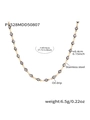 Gouden roestvrijstalen evil eye ketting met kleurrijke oliedruppel charms en blauwe kralen - Zwart Emaille Goudtint (P1528MDD50807)