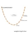 Gouden roestvrijstalen ketting met oranje evil eye kralen en emaille afwerking - Oranje Emaille Goudtint (P1528MDD50807)