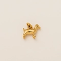 Gepolijste gouden roestvrijstalen puppy hond hanger voor doe-het-zelf sieraden - Gouden Hond Hanger Alleen (Zonder Ketting)