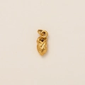 Anatomical heart pendant in gold-plated stainless steel with detailed relief texture - Anatomical Heart 10*5mm