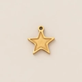 Ciondolo a stella dorato con texture opaca per collana o bracciale, finitura oro 18K - ciondolo a forma di stella / Oro