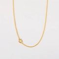 Minimalist gold titanium steel fine O-link necklace chain with spring ring clasp - Chain Only (Round Pearl Chain) / With Open Ring