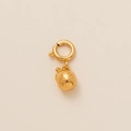 Detailed view of a golden textured orange pendant with a premium spring ring clasp - Orange