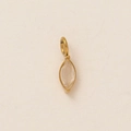 Marquise cut clear birthstone pendant with gold plated stainless steel bezel setting - June Birthstone Pendant
