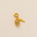 Collier pendentif fraise doré avec gravure Love et fermoir à ressort rond - LOVE Fraise
