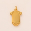 Pendentif body bébé en acier inoxydable plaqué or 18K avec finition mate et détails - Pendentif Style Haut