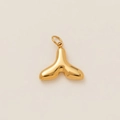 Ciondolo a coda di balena in acciaio inossidabile placcato oro 18K per collana fai da te - Ciondolo Coda di Balena Solo (Senza Catena)