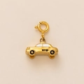 Detail van een vergulde NYC taxi hanger met witte ramen en een ronde veerring sluiting - NYC Gouden Taxi Hanger