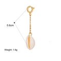 5.6cm gold chain pendant with natural white shell and 18K plated stainless steel link - Shell