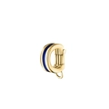 Golden letter D pendant necklace in 18K vacuum plating with blue enamel detail - Black Enamel Jewelry Buckle