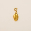 Detalle de colgante de concha bañado en oro 18k con cierre de resorte para joyería DIY - Colgante de Fútbol Americano de Esmalte