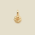 Pendentif marguerite en acier inoxydable plaqué or 18K avec textures de pétales fines - Pendentif Fleur de Avril