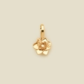 Pendentif fleur en acier inoxydable plaqué or 18K avec serti de pierre de naissance DIY - Pendentif Fleur de Juillet