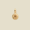 Pendentif fleur en acier inoxydable plaqué or 18 carats pour bijoux DIY - Pendentif Fleur d'Octobre