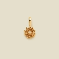 Pendentif pierre de naissance en or 18 carats avec pétales pour création de bijoux - Pendentif Fleur de Novembre