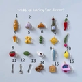 Pendentifs alimentaires DIY comme baguette et fromage avec anneaux dorés à l'or 18 carats - Piment