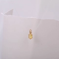 Colgante de acero de titanio con circón amarillo ovalado y acabado chapado en oro - Colgante de Piedra de Nacimiento de Noviembre