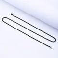 2,5 mm mattschwarze Edelstahl-Vierkantkette für Herren mit Vakuumplattierung - 50cm / 2.5mm / Schwarz