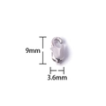 Silver stainless steel lobster clasp accessory for jewelry making, 9mm by 3.6mm size - US 9