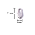 Silver stainless steel lobster clasp for DIY jewelry making, 11mm by 4mm size - US 11