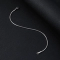 Detailed close-up of a silver stainless steel snake chain with a lobster clasp closure - 1.5mm x 20cm / Steel