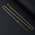 Elegant 18K gold plated stainless steel thin wheat chain necklace for women - Mesh Chain Style / Gold